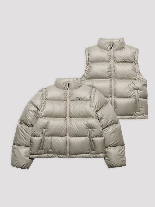 WOMAN CROP DETACHABLE DUCK DOWN JACKET