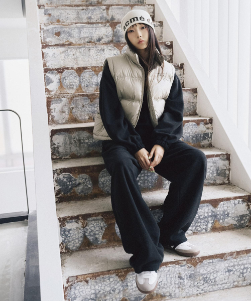WOMAN CROP DETACHABLE DUCK DOWN JACKET
