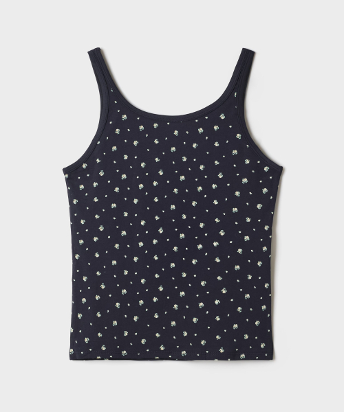 [COMFORT] Cotton Stretch Floral Sleeveless Top_SPLOG49A31