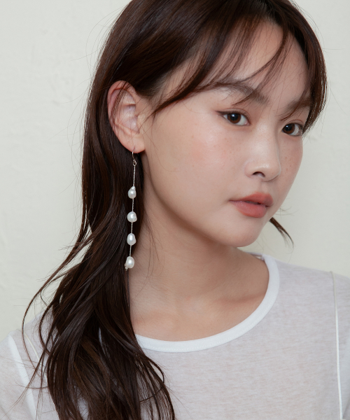 real pearl drop earring (2color)