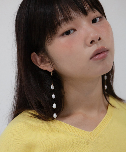 real pearl drop earring (2color)