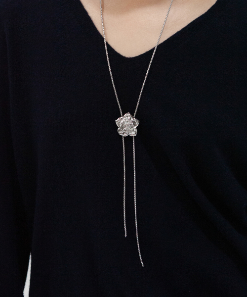 rose tie chain necklace