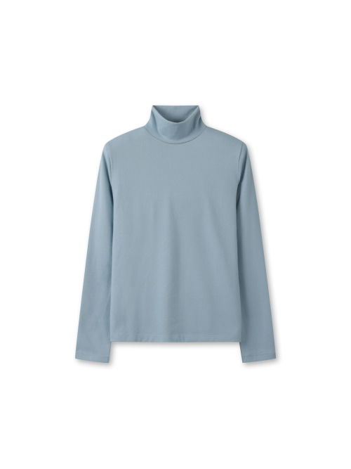 여성 소프트 플리스 터틀넥 T 긴팔_MSH1TU2401