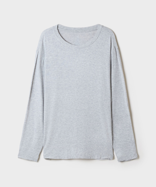 [WARMTECH Wool Blend] Mens Round-Neck Long-Sleeve Top_SPXVG4VA31