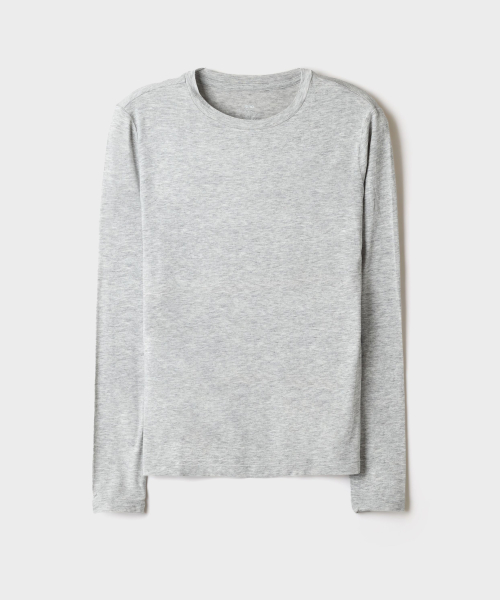 [WARMTECH Wool Blend] Womens Round-Neck Long-Sleeve_SPYVG4VA31