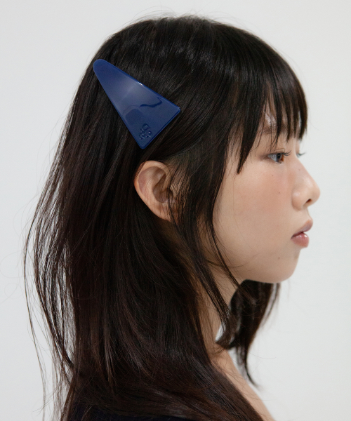 triangle hair pin - deep blue
