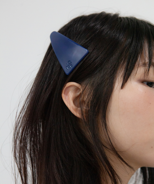 triangle hair pin - deep blue