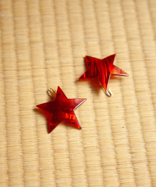 star aurora hair pin - red brown