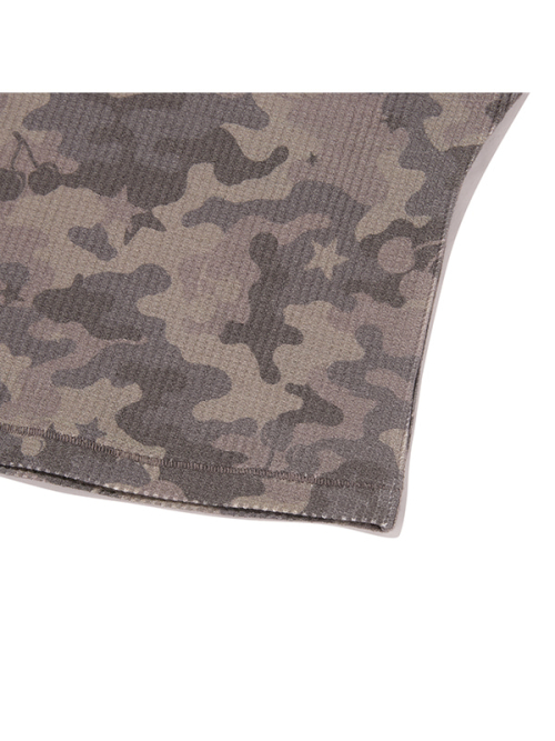 CHERRY CAMO WAFFLE LONG SLEEVE(BLACK)