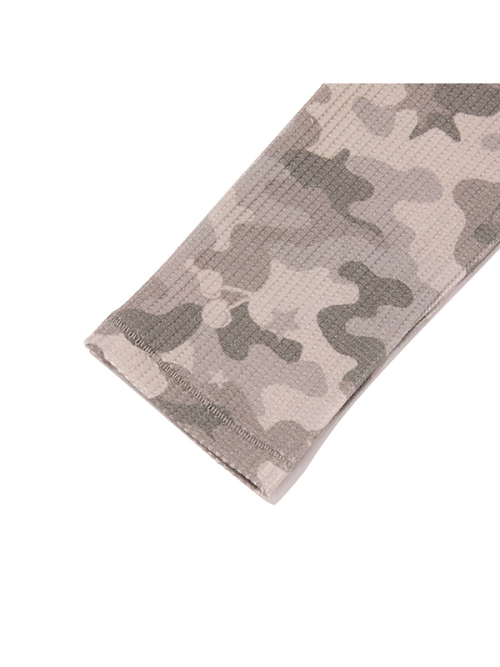 CHERRY CAMO WAFFLE LONG SLEEVE(GRAY)