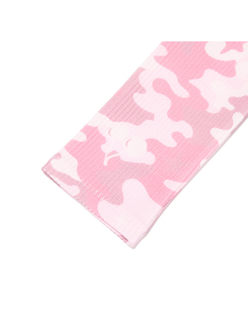 CHERRY CAMO WAFFLE LONG SLEEVE(LIGHT PINK)