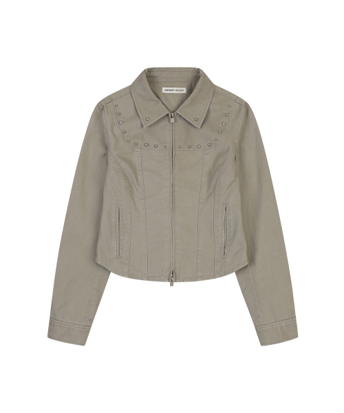 WASHED COTTON JACKET [GRAY]
