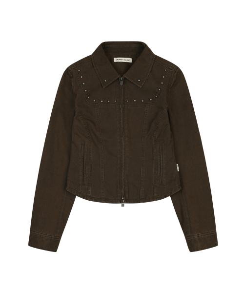 WASHED COTTON JACKET [BROWN]