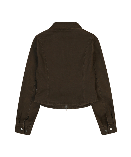 WASHED COTTON JACKET [BROWN]