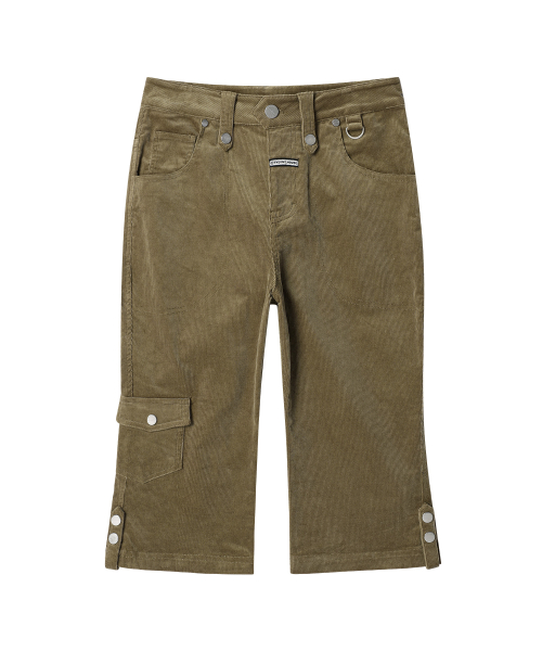 UTILITY CORDUROY CAPRI PANTS(W) BROWN