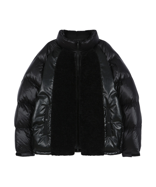 TRIPLE PATCH PUFFER DOWN JACKET (BLACK)