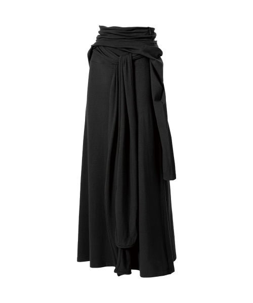 DRAPED MAXI ONE-PIECE(W) CHARCOAL
