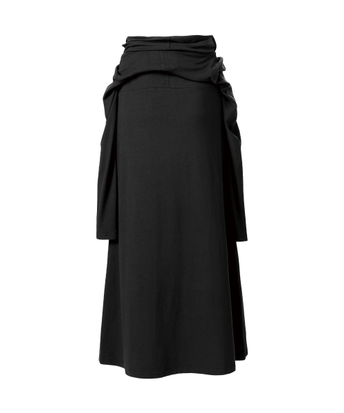 DRAPED MAXI ONE-PIECE(W) CHARCOAL