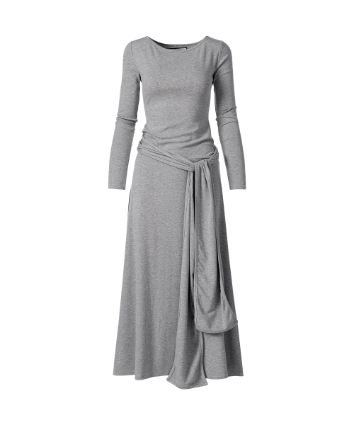 DRAPED MAXI ONE-PIECE(W) GREY