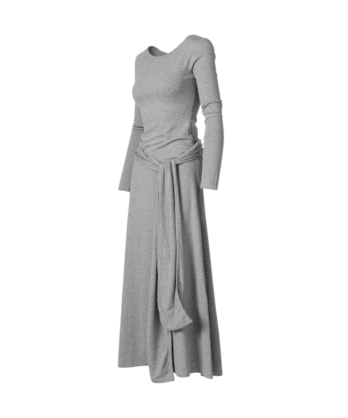 DRAPED MAXI ONE-PIECE(W) GREY