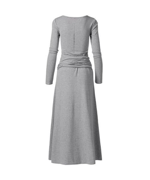 DRAPED MAXI ONE-PIECE(W) GREY