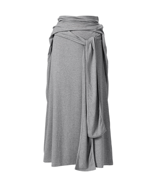 DRAPED MAXI ONE-PIECE(W) GREY