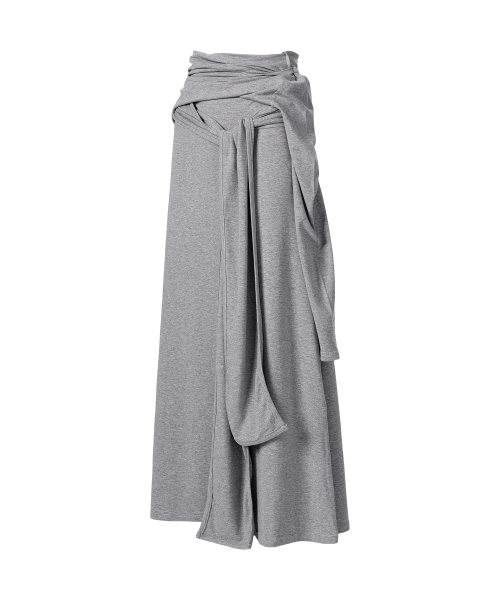 DRAPED MAXI ONE-PIECE(W) GREY