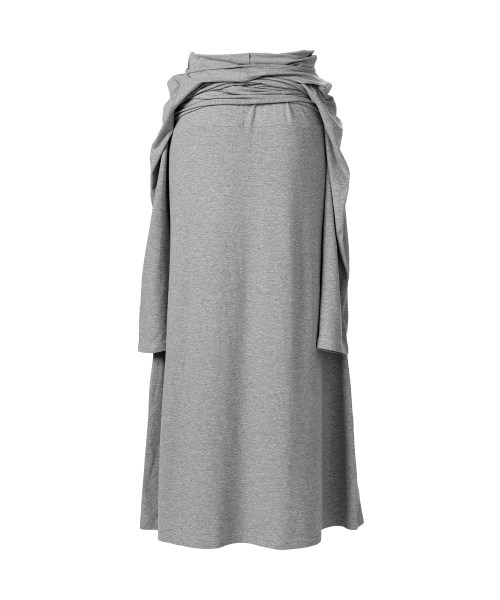 DRAPED MAXI ONE-PIECE(W) GREY