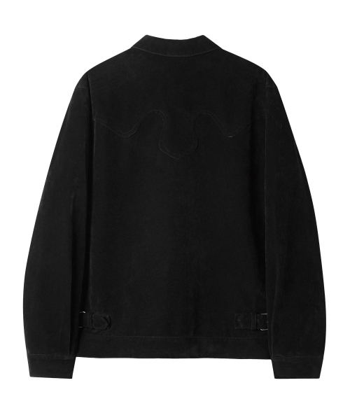 STUDDED SUEDE JACKET BLACK