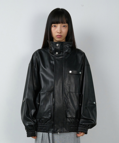 RUGGED LEATHER JACKET BLACK