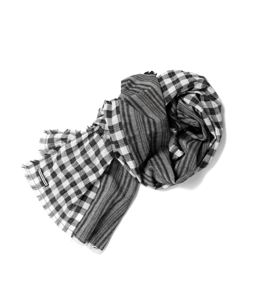 FRINGE MULTI SCARF BLACK