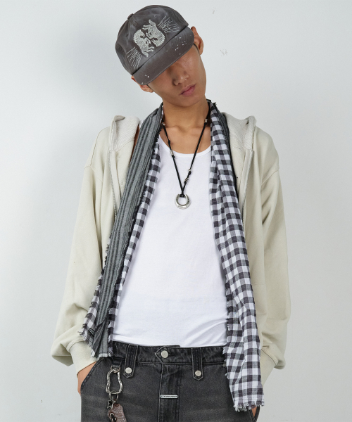 FRINGE MULTI SCARF BLACK