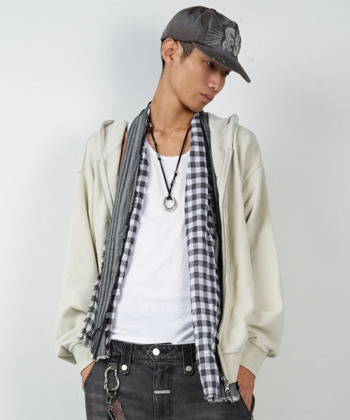 FRINGE MULTI SCARF BLACK