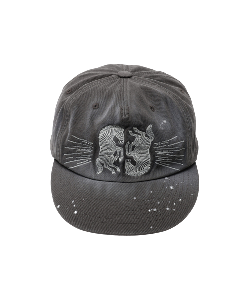 TWIN HORSE BALL CAP CHARCOAL