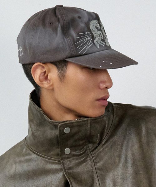 TWIN HORSE BALL CAP CHARCOAL