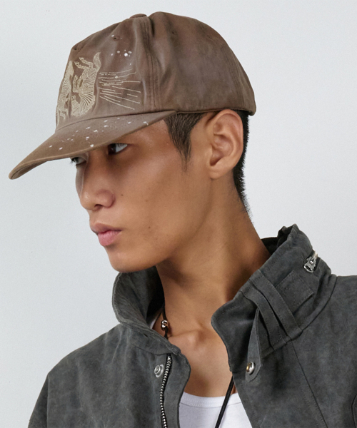 TWIN HORSE BALL CAP BROWN