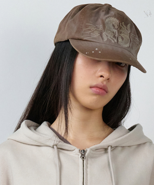 TWIN HORSE BALL CAP BROWN