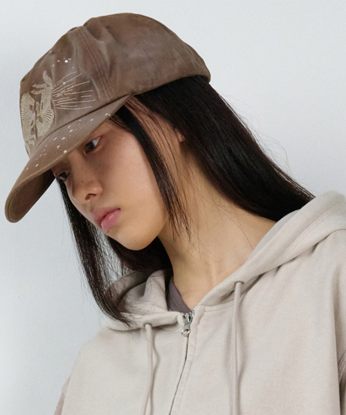 TWIN HORSE BALL CAP BROWN
