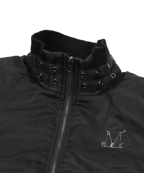 ORVEN EYELET CROPPED BOMBER JACKET