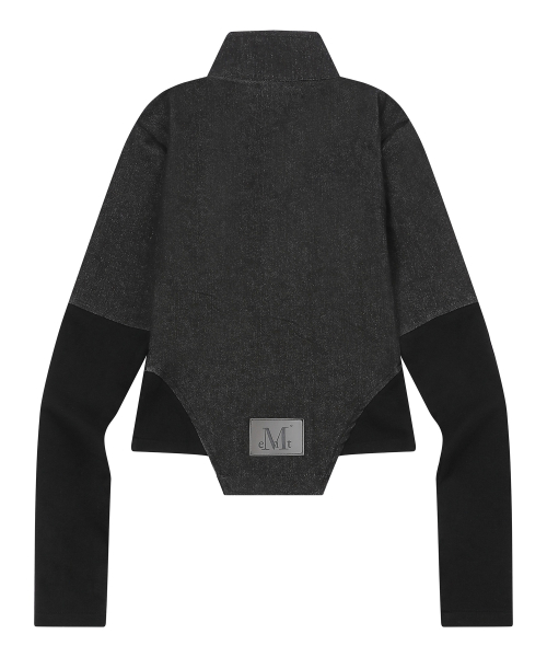 ZEVEN SET-UP DENIM PANEL ZIP-UP
