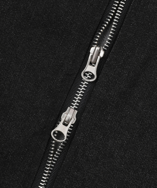 ZEVEN SET-UP DENIM PANEL ZIP-UP