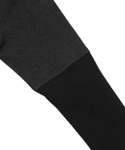 ZEVEN SET-UP DENIM PANEL ZIP-UP