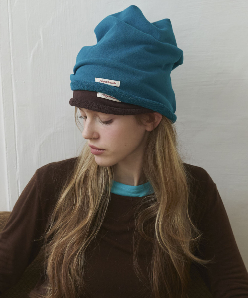 Cotton Casual Loopback Beanie Hats_Dark Brown