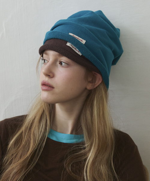 Cotton Casual Loopback Beanie Hat_Teal