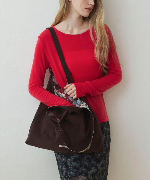 Two-Way Flower Reversible Shoulder Bag_Red