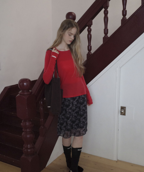 Two-Way Flower Reversible Shoulder Bag_Red