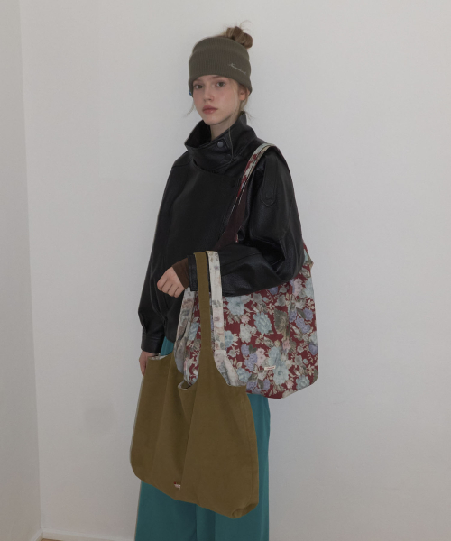 Two-Way Flower Reversible Shoulder Bag_Ivory