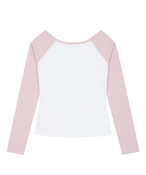 RL PIXEL LUV RAGLAN TEE(PINK)