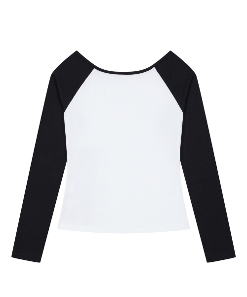 RL PIXEL LUV RAGLAN TEE(BLACK)