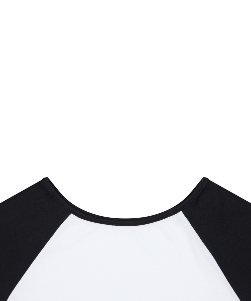 RL PIXEL LUV RAGLAN TEE(BLACK)